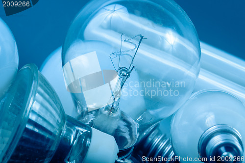 Image of White lightbulb closeup 