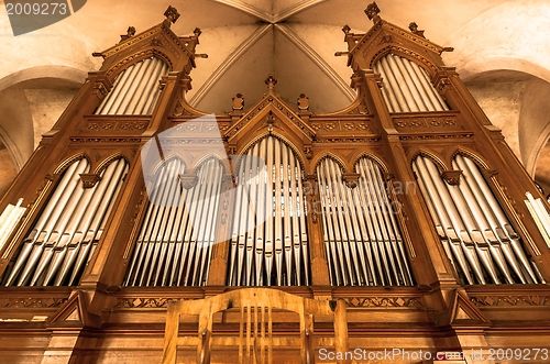 Image of Beautiful organ with a lot of pipes