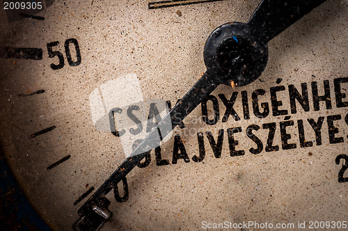 Image of An old measurement device closeup