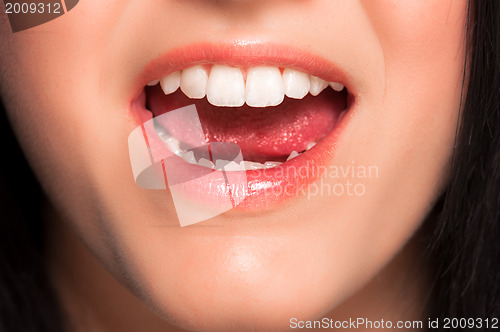 Image of Mouth of a pretty girl