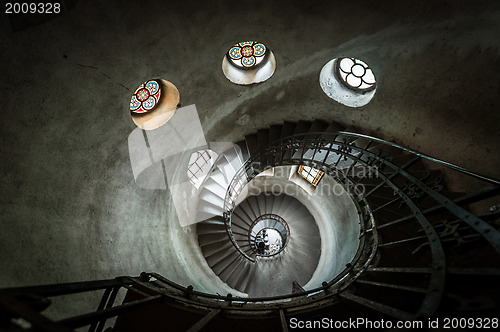 Image of Round stairs in a church