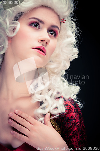 Image of Girl in baroque dress