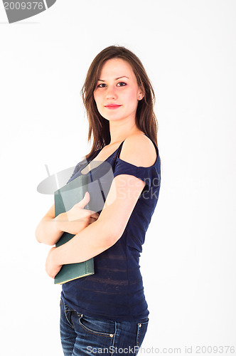 Image of Young student woman ready for school