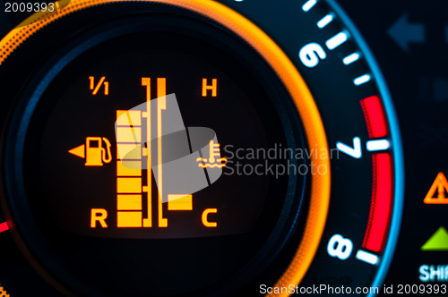 Image of Car speed meter closeup