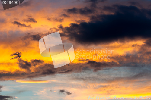 Image of Dramatic sky with clouds