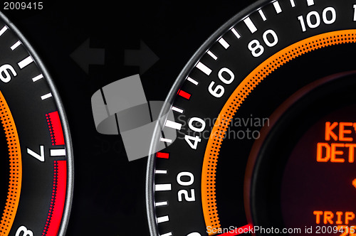 Image of Car speed meter closeup