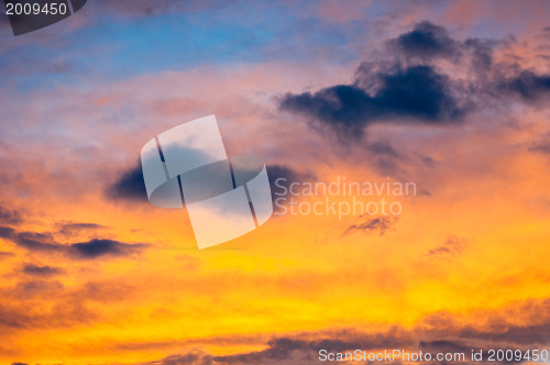 Image of Dramatic sky with clouds