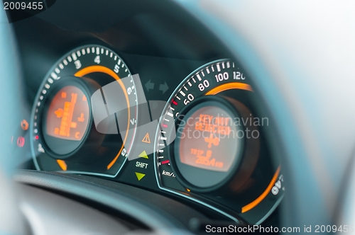 Image of Car dashboard closeup