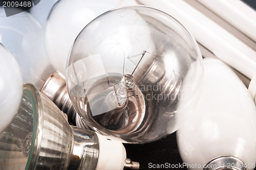 Image of White lightbulb closeup 