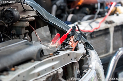 Image of Charging car with electricity
