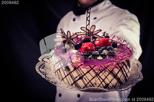 Image of Confectioner and a cake