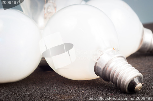 Image of White lightbulb closeup 