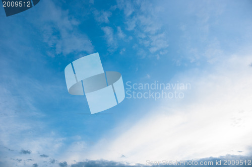 Image of Blue sky with clouds