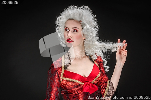 Image of Girl in baroque dress