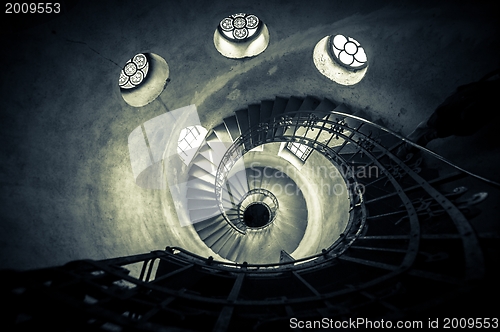 Image of Round stairs in a church