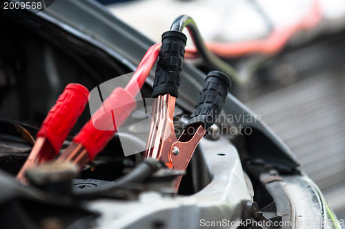 Image of Charging car with electricity