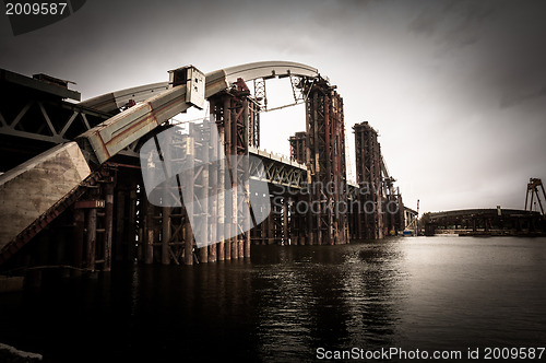 Image of An old bridge on the river