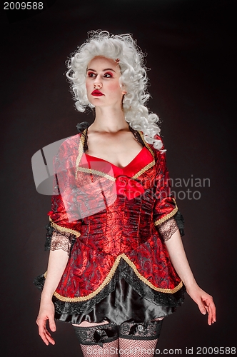 Image of Girl in baroque dress