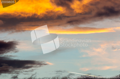 Image of Dramatic sky with clouds