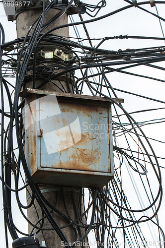 Image of Power lines against sky