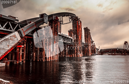 Image of An old bridge on the river