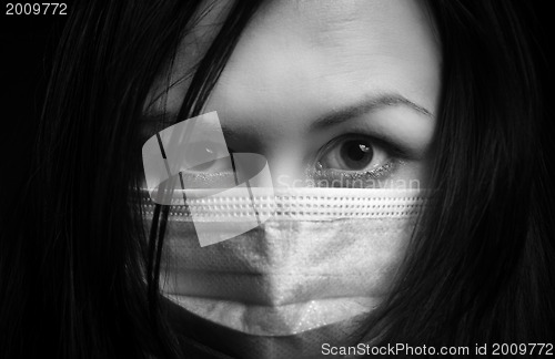 Image of Girl in protective mask