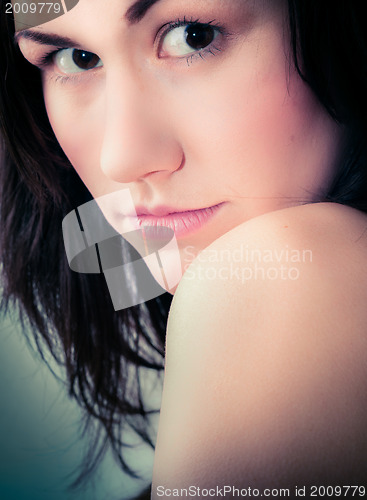 Image of Closeup of a beautiful girl