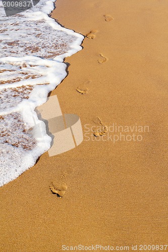 Image of Footsteps on the beach