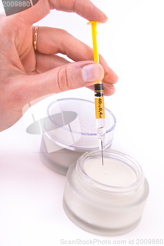 Image of botox cream with syringe