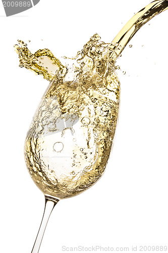 Image of white wine splash