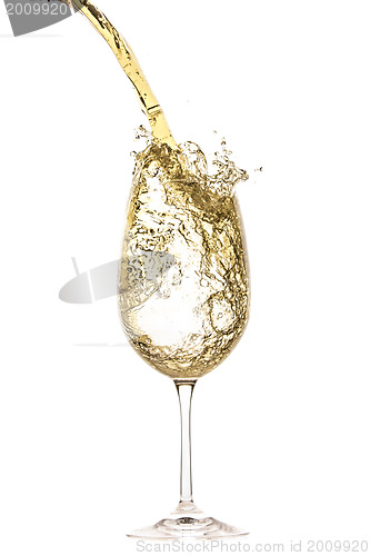 Image of white wine splash