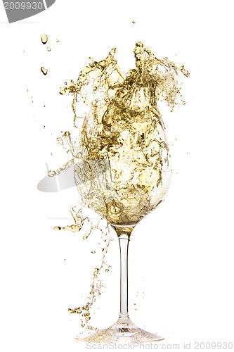 Image of white wine splash