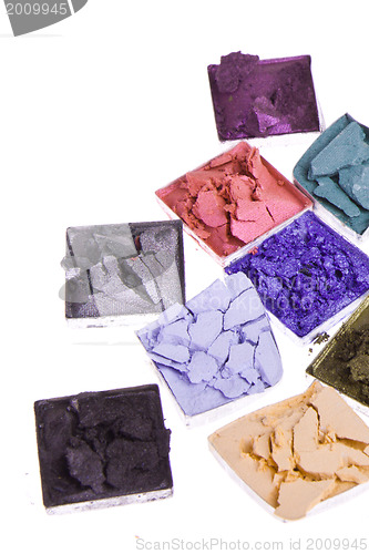 Image of multicolored crushed eyeshadows