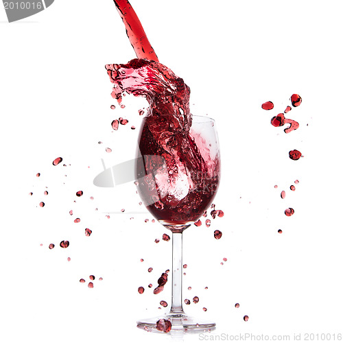 Image of pouring red wine