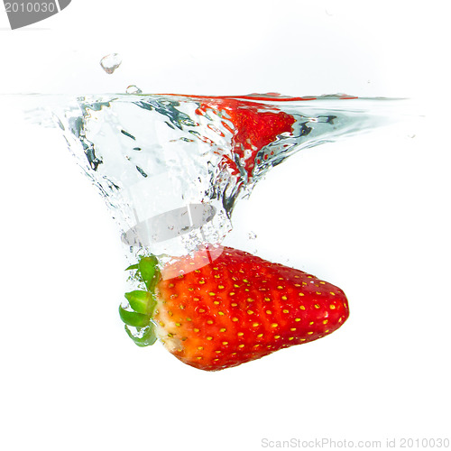 Image of strawberry in the water