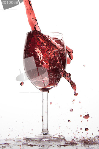 Image of pouring red wine