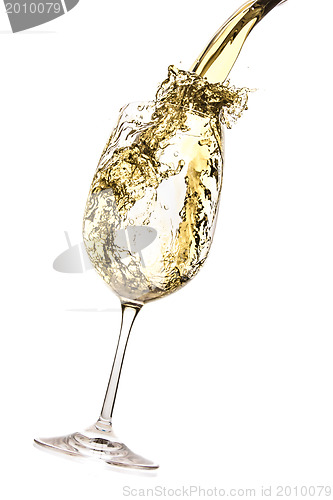 Image of white wine splash