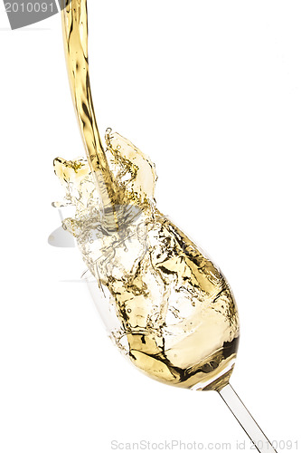 Image of white wine splash