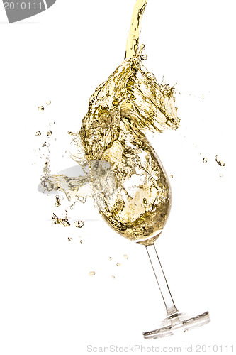 Image of white wine splash