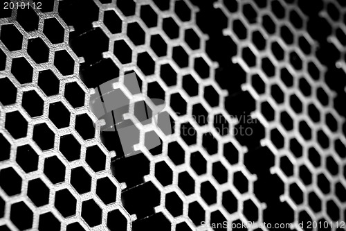 Image of abstract metallic grid