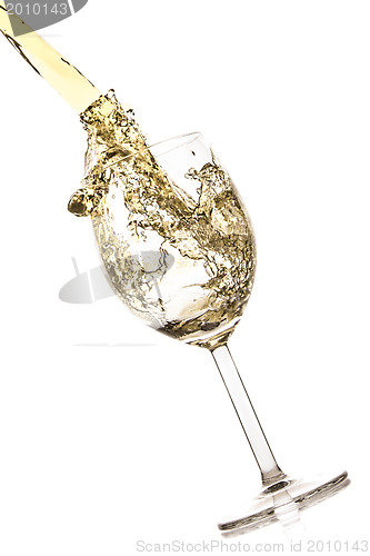 Image of white wine splash