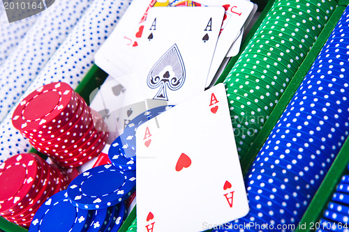 Image of poker chips with ace