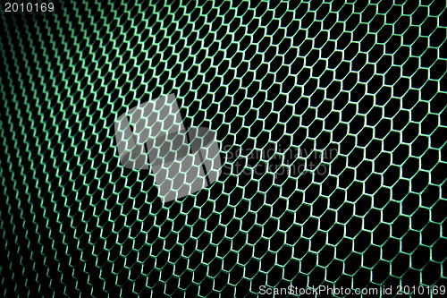 Image of abstract metallic grid