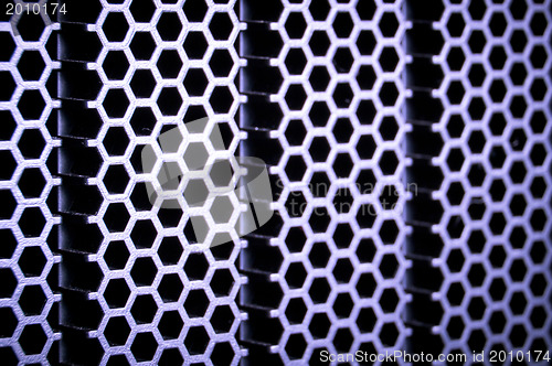 Image of abstract metallic grid