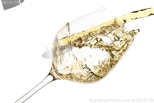 Image of white wine splash