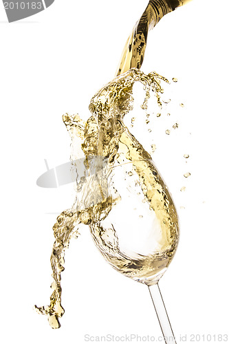 Image of white wine splash