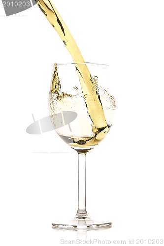 Image of white wine splash