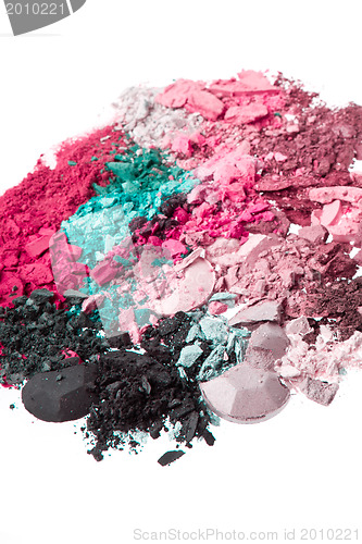 Image of set of multicolor crushed eyeshadows