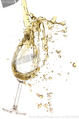 Image of white wine splash