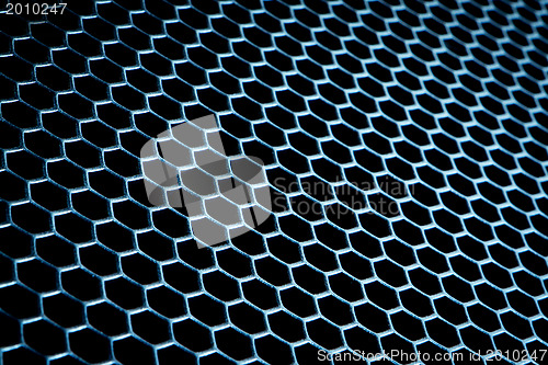 Image of abstract metallic grid
